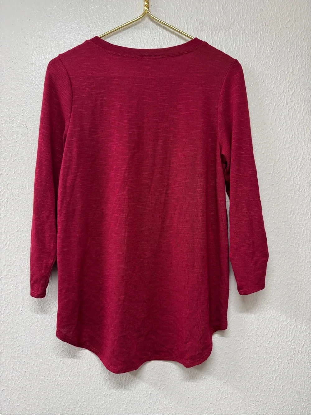 ALYX Women's Long Sleeve Crewneck Top in Berry Red Size M